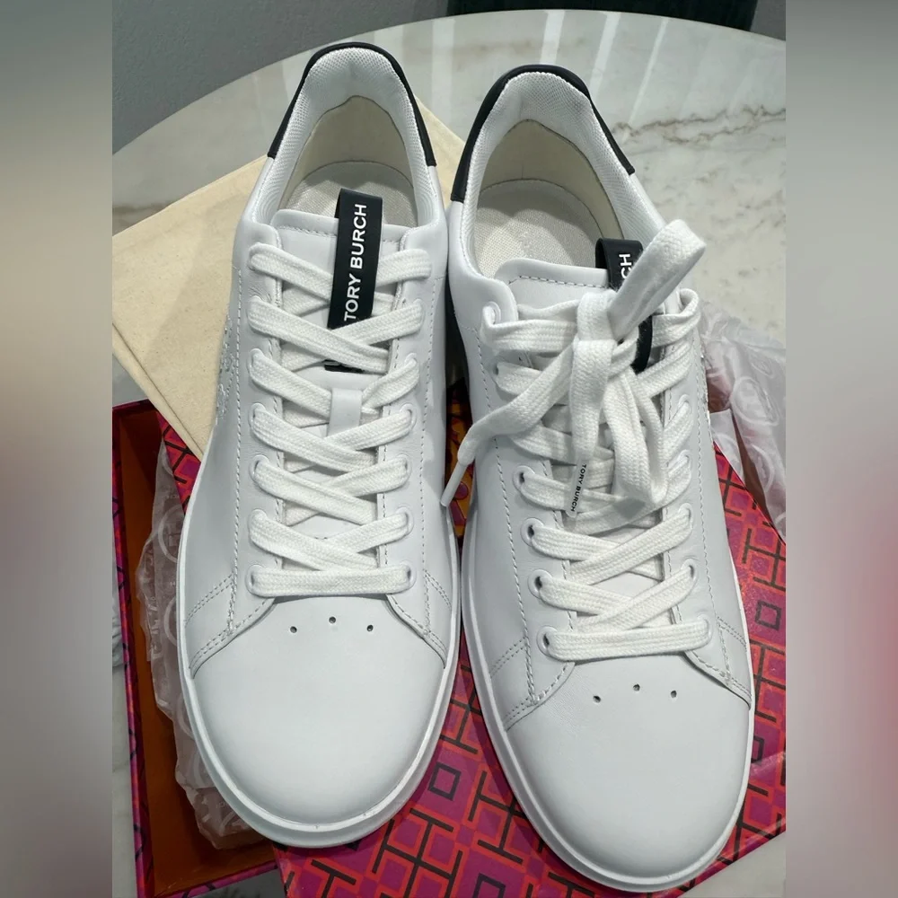 NWT .. Tory Burch Women's Double T Howell Court Sneakers